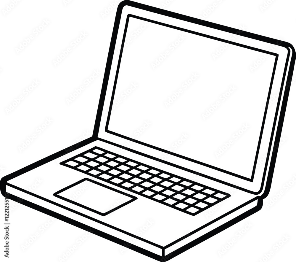 Laptop silhouette vector illustration Laptop silhouette vector illustration