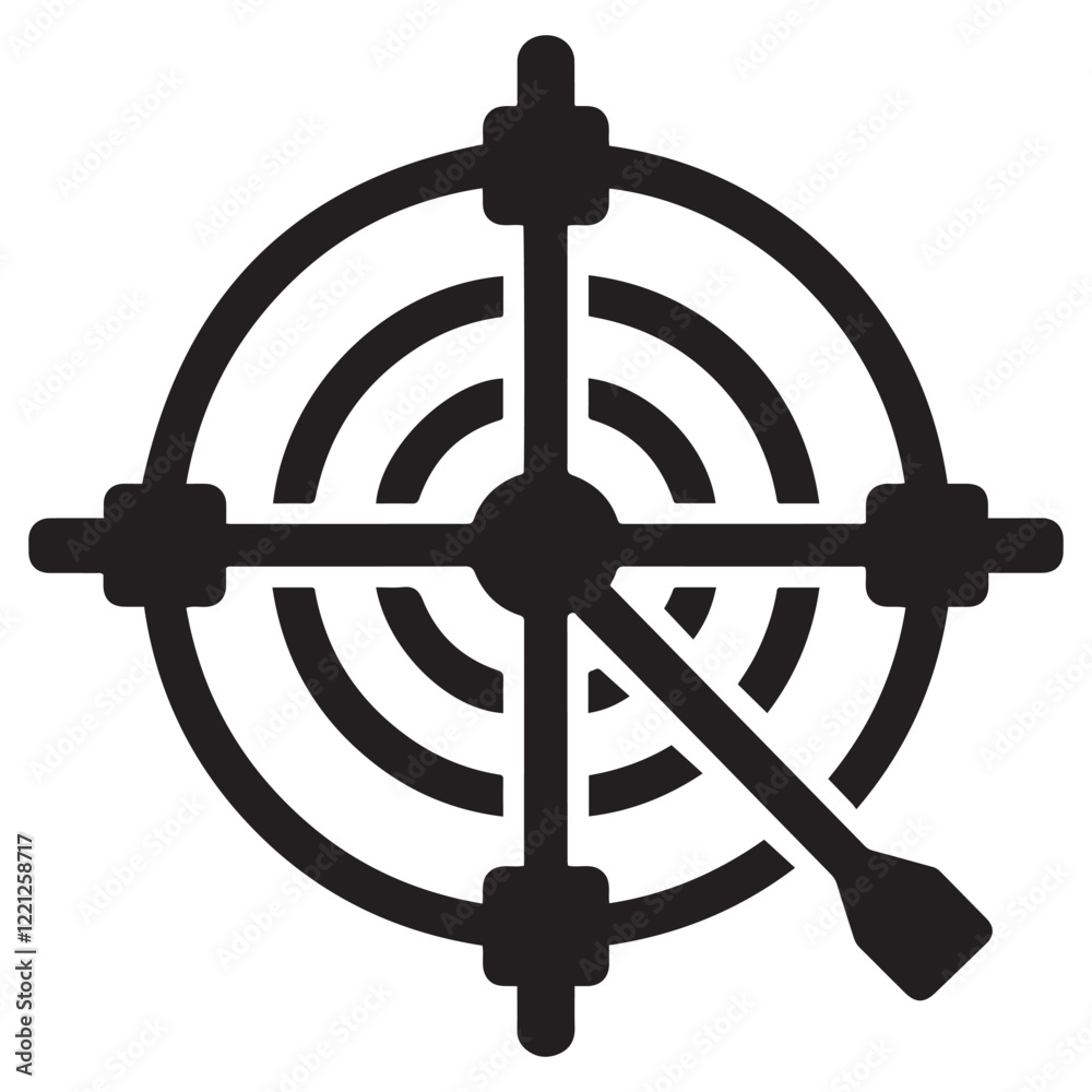 crosshair scope aim icon illustration. target icon crosshair scope aim icon illustration. target icon