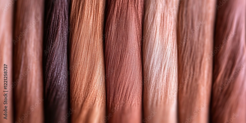 Fototapeta premium Diverse range of hair colors in various shades and textures