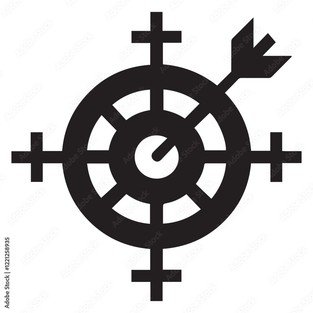 crosshair scope aim icon illustration. target icon crosshair scope aim icon illustration. target icon