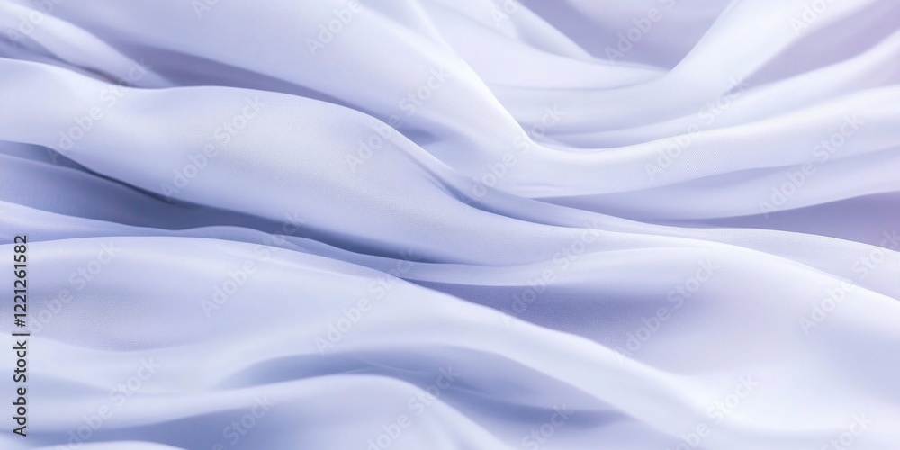 Elegant white silk fabric with flowing soft waves Elegant white silk fabric with flowing soft waves
