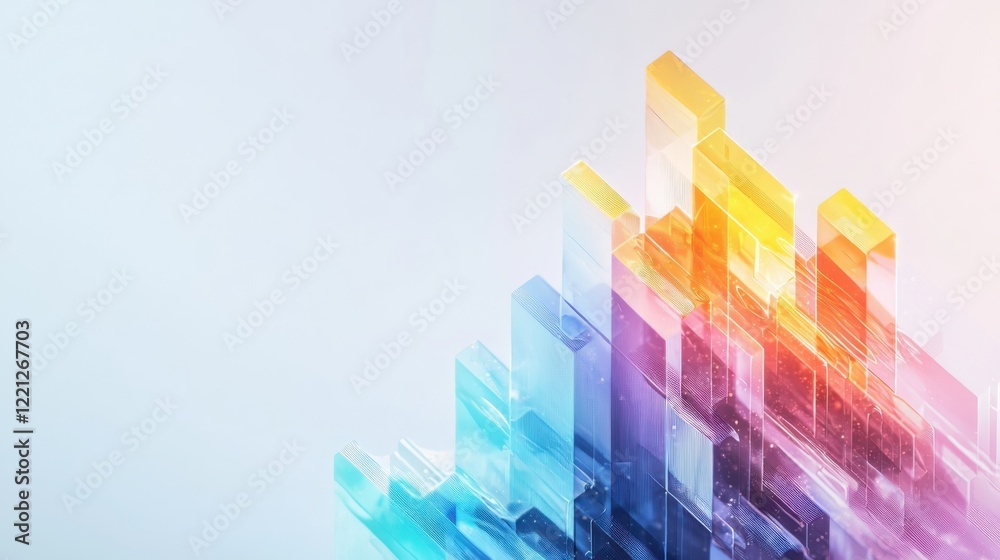 Fototapeta premium Dynamic visualization of compound interest growth over time abstract design digital art modern environment high-resolution gigapixel