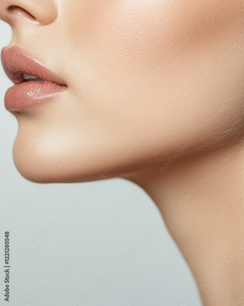 Obraz premium Close-up of Elegant Face with Enhanced Features