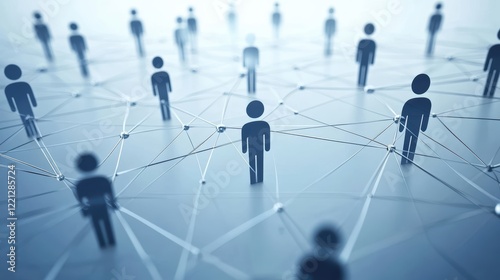 A network of interconnected people, each with their own avatar and photo, symbolizing the power of social connections in business
