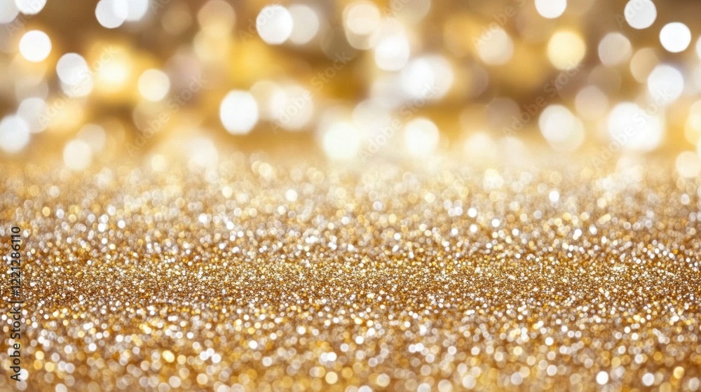 Sparkling gold glitter texture with bokeh lights. Sparkling gold glitter texture with bokeh lights.