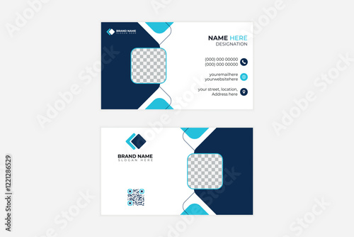 Business card design template, Clean professional business card template, visiting card, business card template.