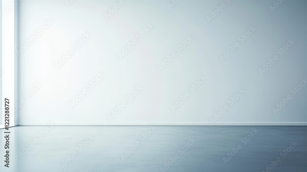 Bright and Minimalistic Interior With Smooth Reflective Floor and Empty White Walls Creating a Serene Atmosphere for Various Activities Bright and Minimalistic Interior With Smooth Reflective Floor and Empty White Walls Creating a Serene Atmosphere for Various Activities