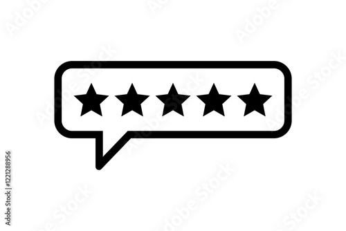 Consumer or customer product rating bubble line art vector icon. Online rating. Rating icon vector flat trendy