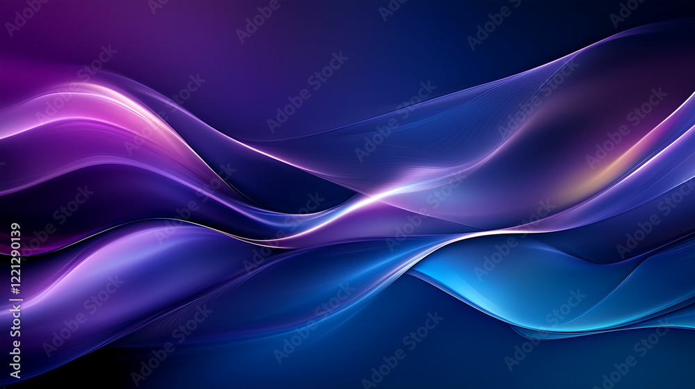 Deep rich abstract background featuring vibrant shades of purple and blue flowing together Deep rich abstract background featuring vibrant shades of purple and blue flowing together