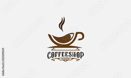 Coffee shop logo design vector template