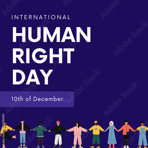 Purple Minimalist and Simple International Human Right Day Instagram Post