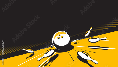 Abstract bowling background design. Sports concept.
