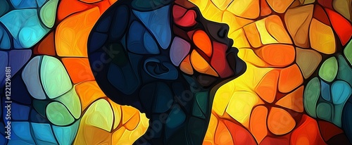 Abstract Representation of Personality Disorders and Distorted Perceptions. Surreal Art of Antisocial Personality Disorder: Disregard for Social Norms and Others' Rights. Personality Disorder Concept