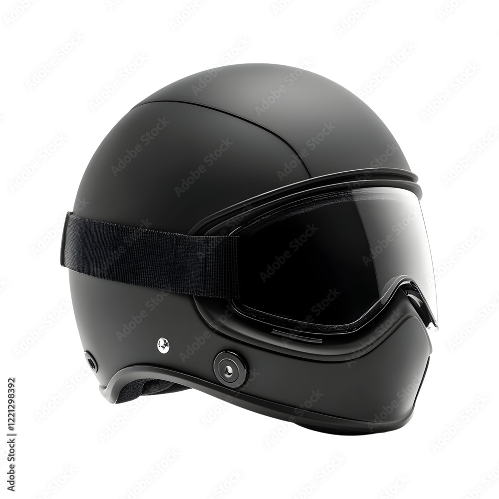 Ski Helmet Matte Black Finish with Vise Isolated on Transparent Background Ski Helmet Matte Black Finish with Vise Isolated on Transparent Background
