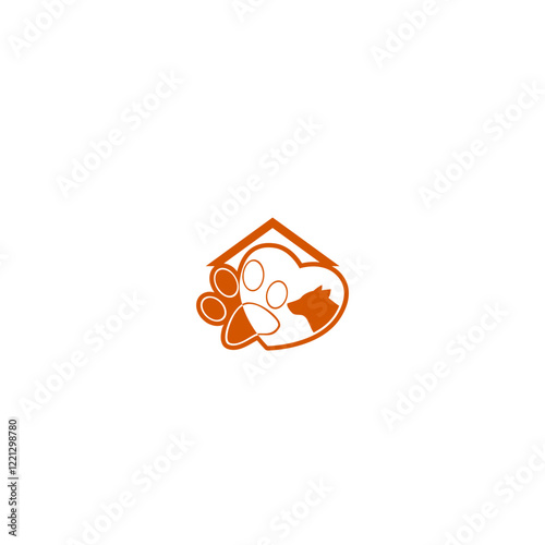 Pet hotel icon isolated on white background
