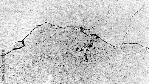 Abstract Grunge Concrete Wall Texture – Distressed Surface with Cracks and Rough Industrial Background Illustration