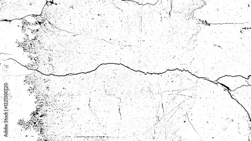 Abstract Grunge Concrete Wall Texture – Distressed Surface with Cracks and Rough Industrial Background Illustration