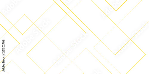 Golden color lines decoration stylized monochrome of square. Geometric background for presentation. Random square shape design for website. Modern technology square shapes linear composing decorate