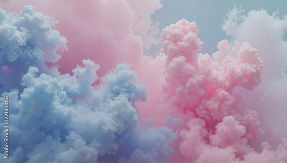 Dreamy pastel clouds creating ethereal landscape, serene beauty Dreamy pastel clouds creating ethereal landscape, serene beauty