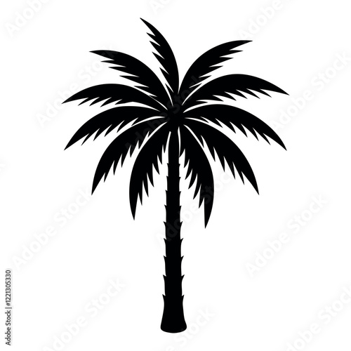 palm trees silhouette vector illustration