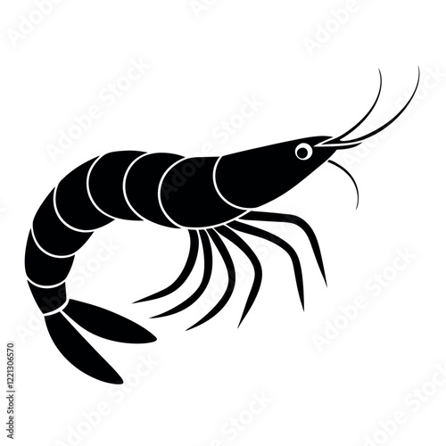 illustration of a shrimp vector