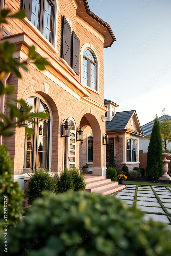 Brick House Exterior, Luxury Home Design, Real Estate Photography Brick House Exterior, Luxury Home Design, Real Estate Photography