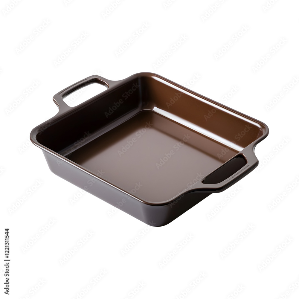 Heavy-Duty Non-Stick Brownie Pan with Handle Isolated on Transparent Background Heavy-Duty Non-Stick Brownie Pan with Handle Isolated on Transparent Background
