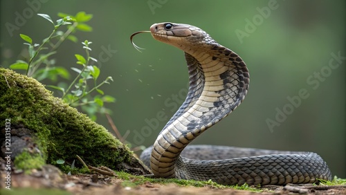 poisonous cobra spits poison