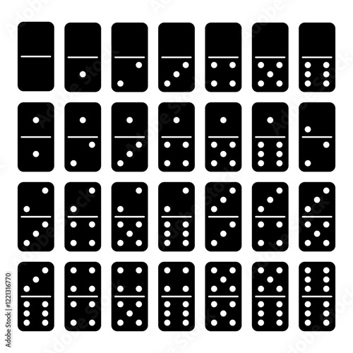 Domino set isolated on white background