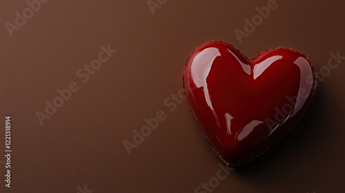 A romantic Valentine's Day display featuring a red candy heart arrangement on a cork board