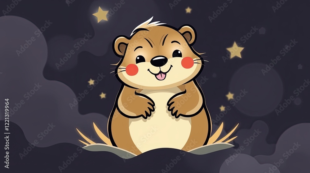The groundhog animal, or a woodchuck. A rodent. The groundhog animal, or a woodchuck. A rodent.