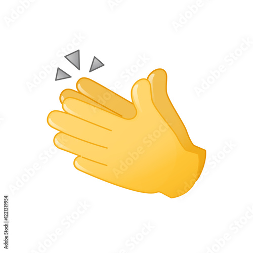 Applause emoji. Clapping hands emoji illustration. Congratulations cartoon color symbol. Vector symbol