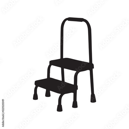 Medical step stool silhouette vector illustration design.