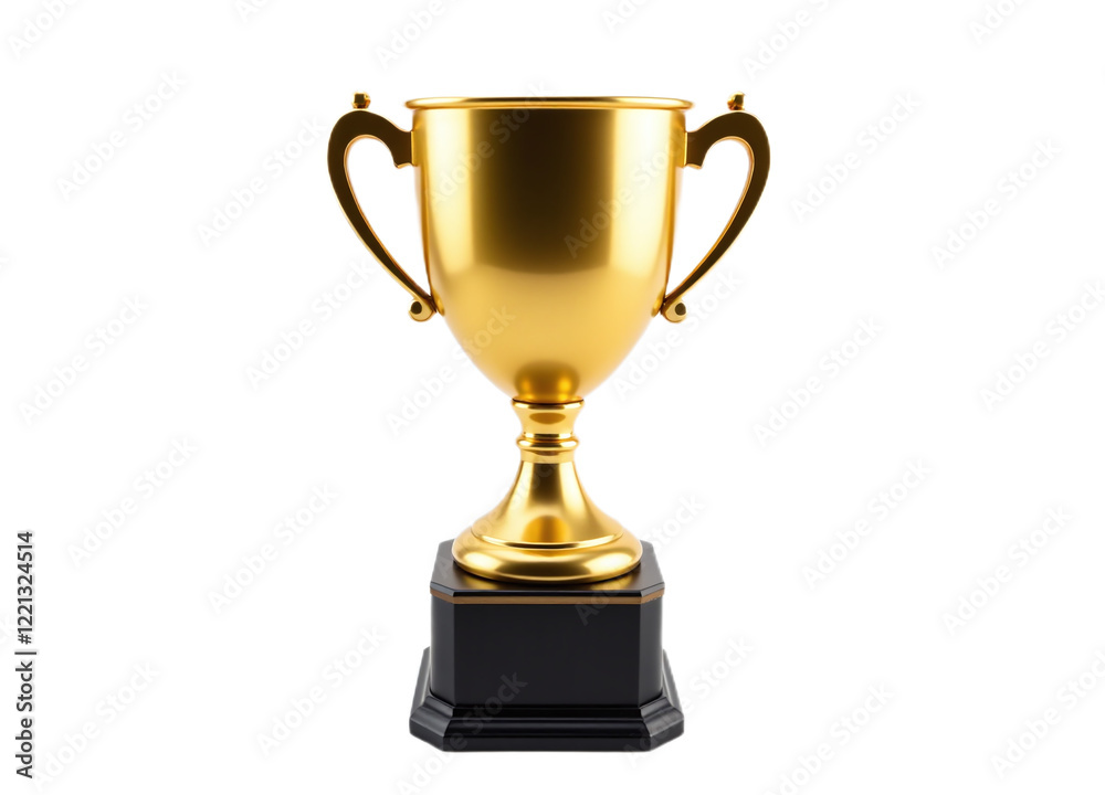 A golden trophy on a black base Ideal for award ceremonies websites and presentations Represents success and achievement A golden trophy on a black base Ideal for award ceremonies websites and presentations Represents success and achievement
