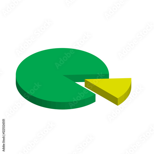 A creative set of 3D pie charts and segmented diagrams representing market segmentation, data analysis, and customer demographic