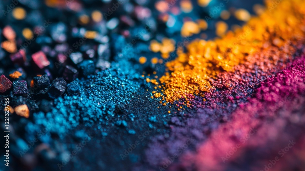 Obraz premium Vivid powdered pigments on textured surface