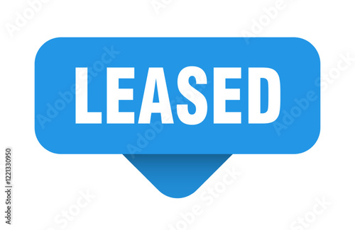 leased sticker. leased sign on transparent background