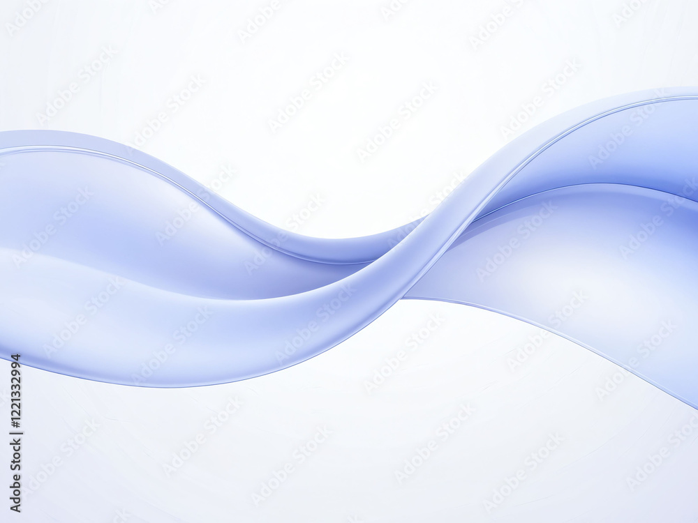 Obraz premium Flowing waves of soft blue fabric create a serene and calming atmosphere in a minimalistic setting