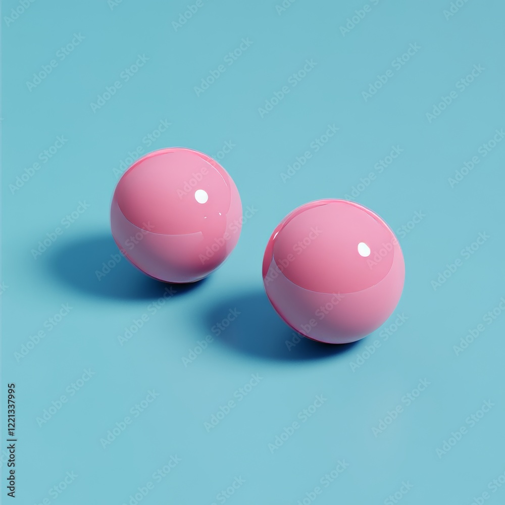 3d pink ball on a blue background. 3d illustration. 3d pink ball on a blue background. 3d illustration.