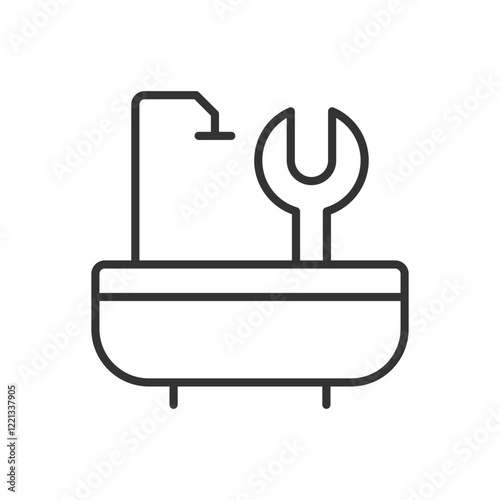Bath Tub Setting Icon