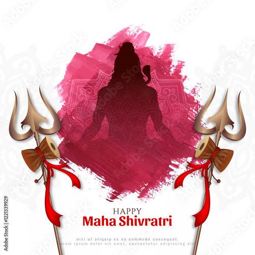 Traditional Happy Maha Shivratri Indian festival celebration background