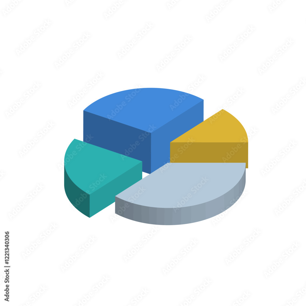 Obraz premium Market Segmentation Chart Icons