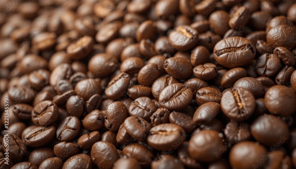 macro shot of coffee beans with rich brown textures macro shot of coffee beans with rich brown textures