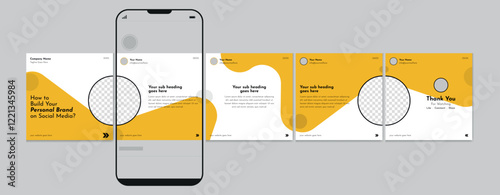 Set of Instagram Carousel Post, editable social media instagram carousel post, modern and creative business carousel post template, eps 10