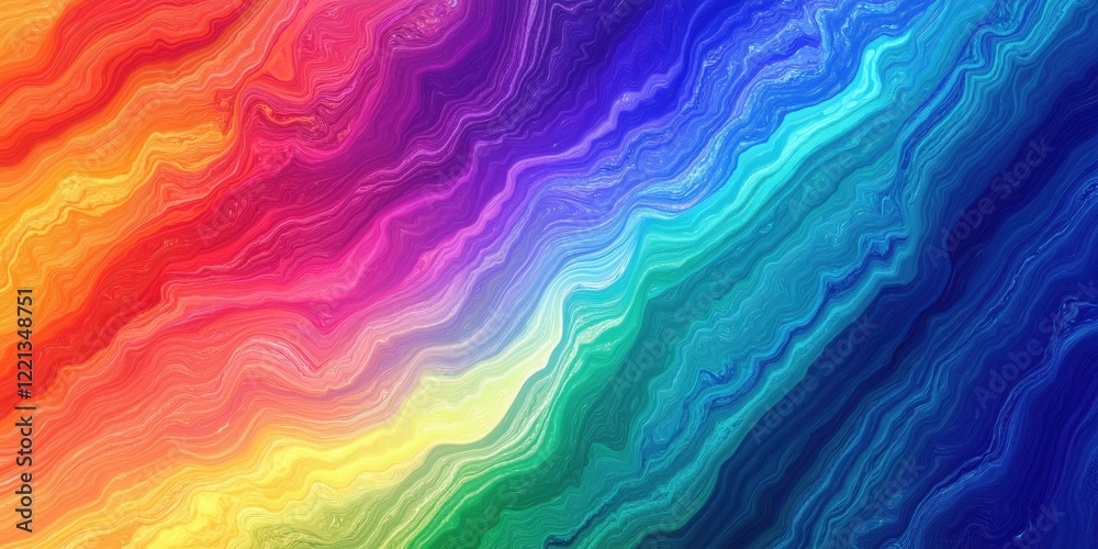 Vibrant Abstract Wave Pattern in Rainbow Colors with Fluid Texture and Gradient Effects Vibrant Abstract Wave Pattern in Rainbow Colors with Fluid Texture and Gradient Effects