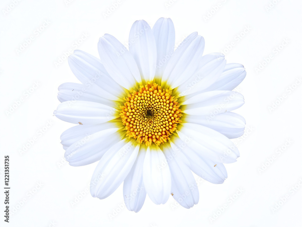 Bright white daisy flower with a vibrant yellow center against a soft background, showcasing natural beauty and simplicity Bright white daisy flower with a vibrant yellow center against a soft background, showcasing natural beauty and simplicity