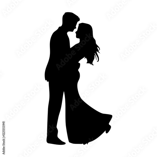 silhouette of a couple