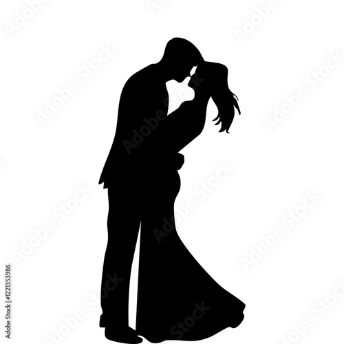 silhouette of a couple