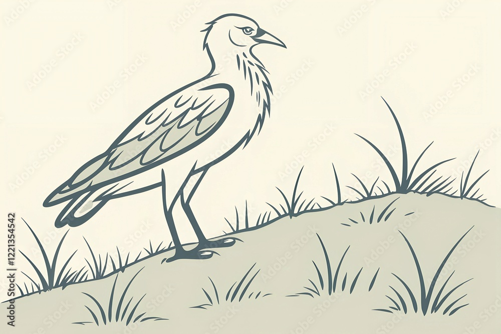 Obraz premium bird in the grass