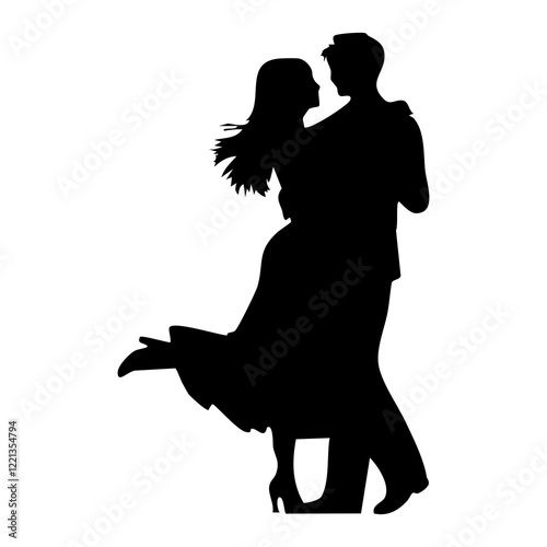 silhouette of a couple